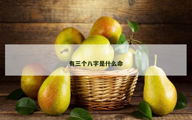 有三个八字是什么命