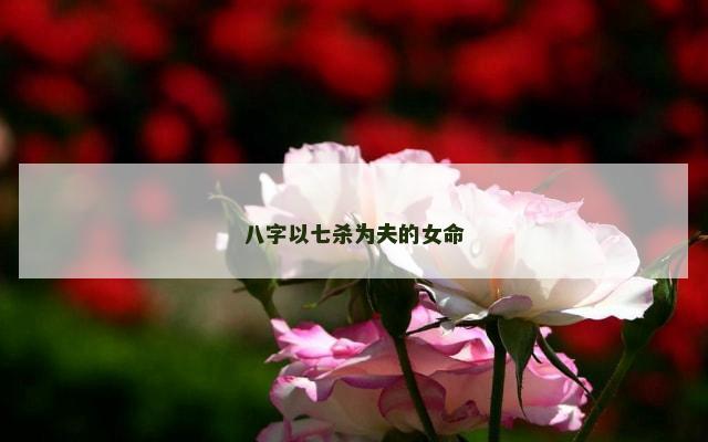八字以七杀为夫的女命