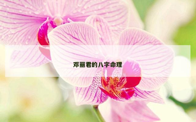 邓丽君的八字命理
