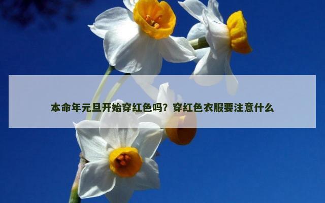 本命年元旦开始穿红色吗？穿红色衣服要注意什么