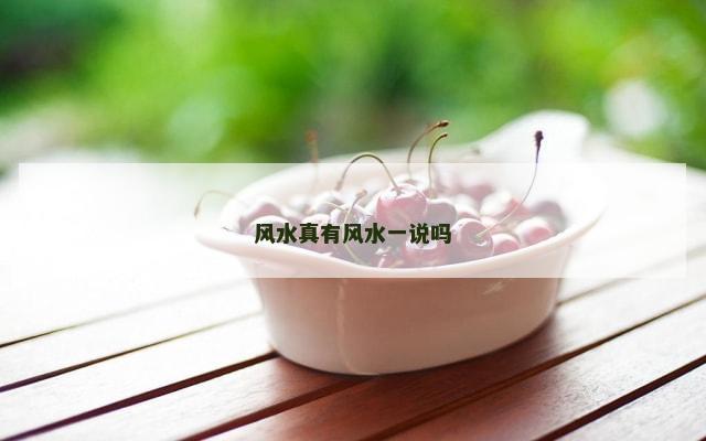 风水真有风水一说吗