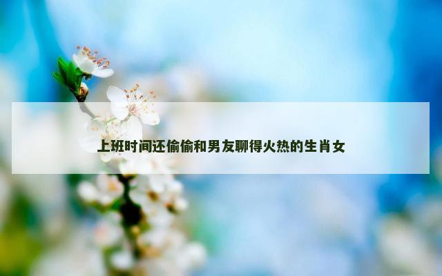 上班时间还偷偷和男友聊得火热的生肖女