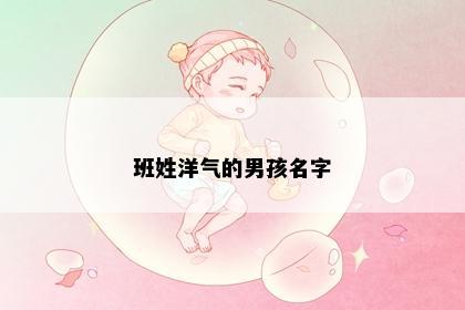 班姓洋气的男孩名字
