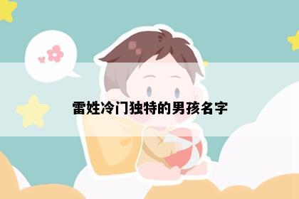 雷姓冷门独特的男孩名字