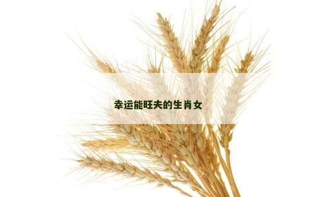 幸运能旺夫的生肖女