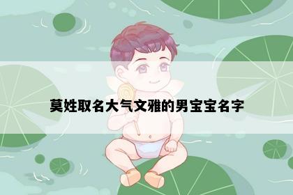 莫姓取名大气文雅的男宝宝名字