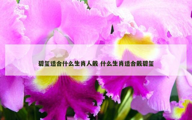 碧玺适合什么生肖人戴 什么生肖适合戴碧玺