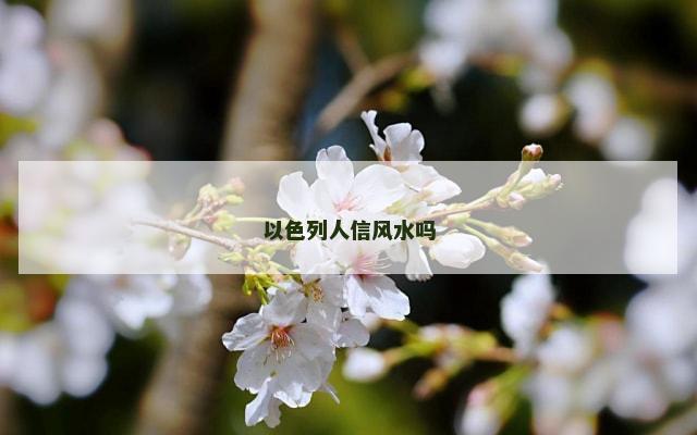 以色列人信风水吗