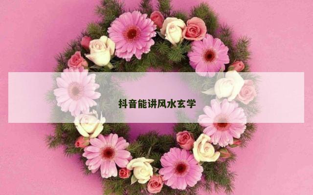 抖音能讲风水玄学