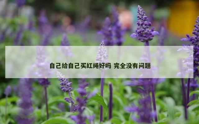 自己给自己买红绳好吗 完全没有问题