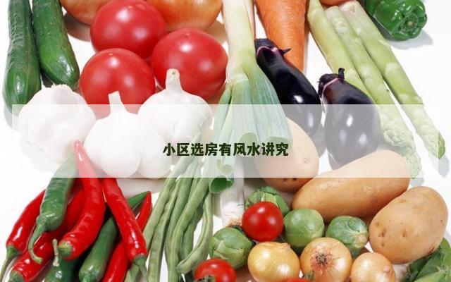 小区选房有风水讲究