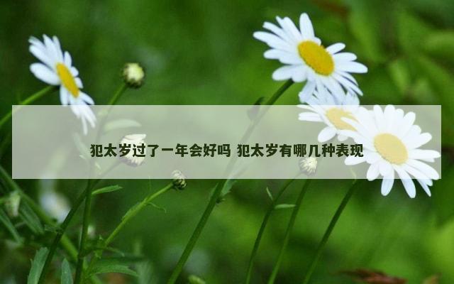 犯太岁过了一年会好吗 犯太岁有哪几种表现