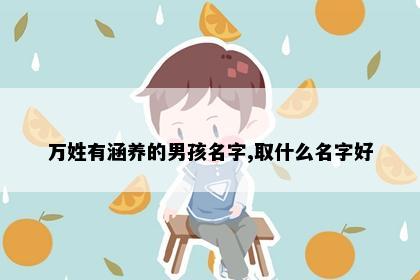 万姓有涵养的男孩名字,取什么名字好