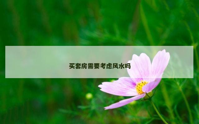 买套房需要考虑风水吗