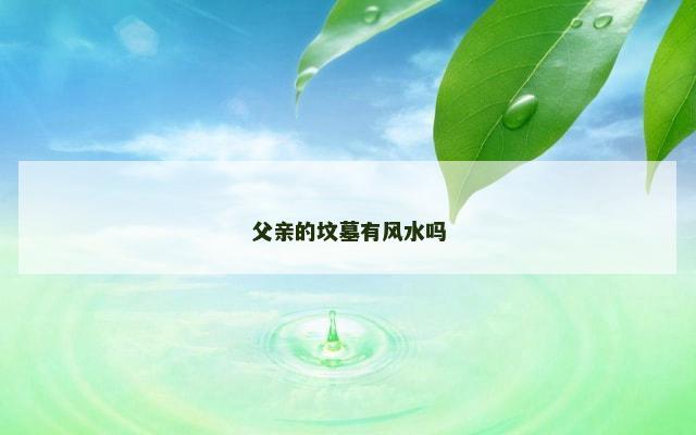 父亲的坟墓有风水吗