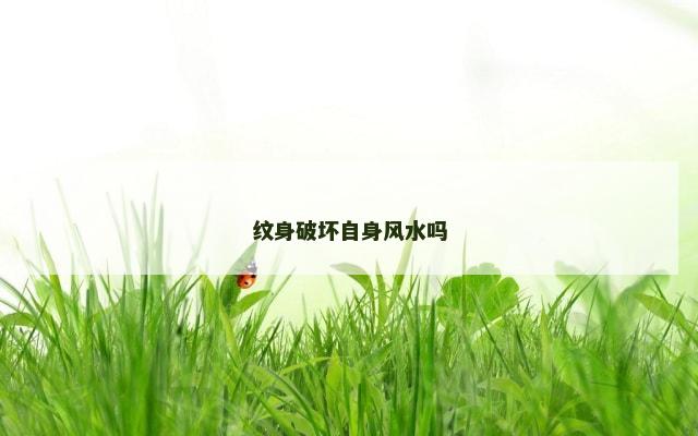 纹身破坏自身风水吗