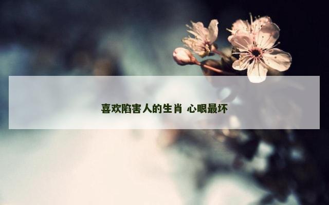 喜欢陷害人的生肖 心眼最坏
