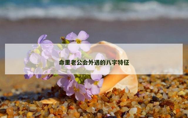 命里老公会外遇的八字特征