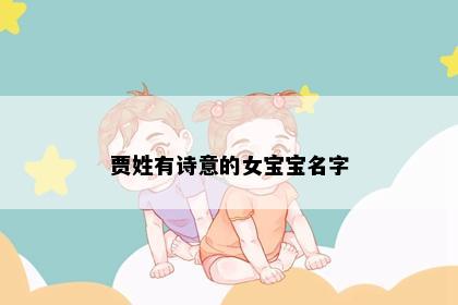 贾姓有诗意的女宝宝名字