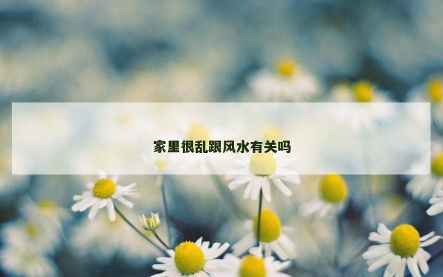 家里很乱跟风水有关吗