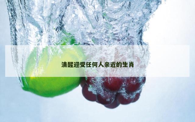 清醒迎受任何人亲近的生肖
