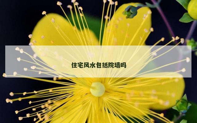 住宅风水包括院墙吗