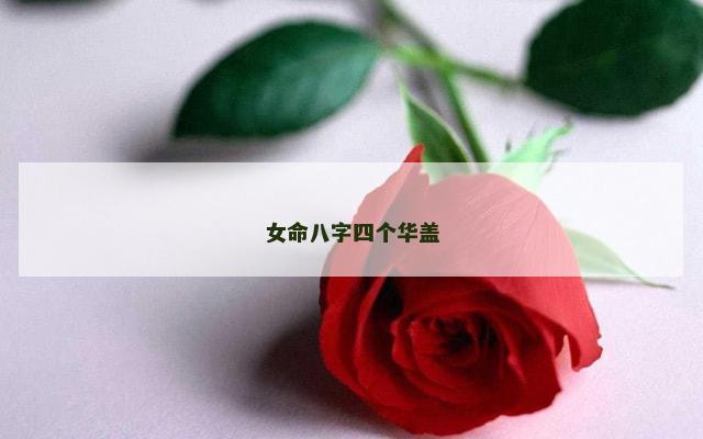 女命八字四个华盖