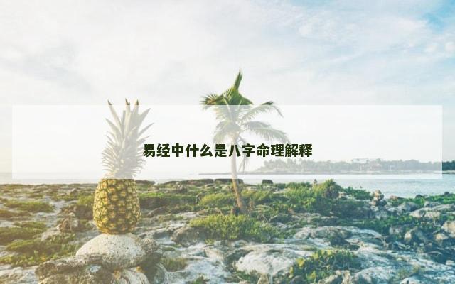 易经中什么是八字命理解释