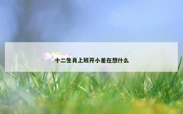 十二生肖上班开小差在想什么