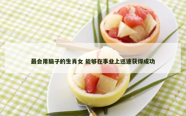 最会用脑子的生肖女 能够在事业上迅速获得成功