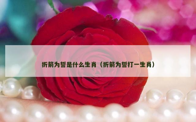 折箭为誓是什么生肖（折箭为誓打一生肖）