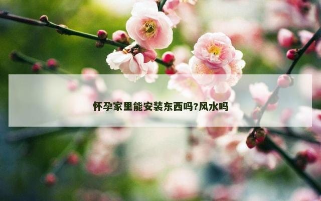 怀孕家里能安装东西吗?风水吗