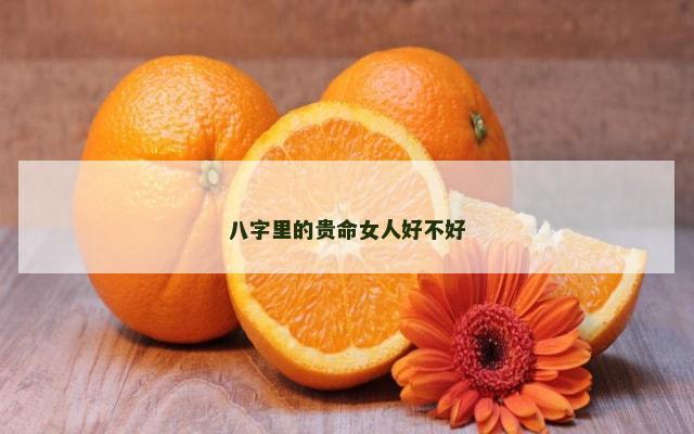 八字里的贵命女人好不好