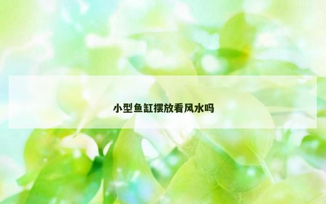小型鱼缸摆放看风水吗
