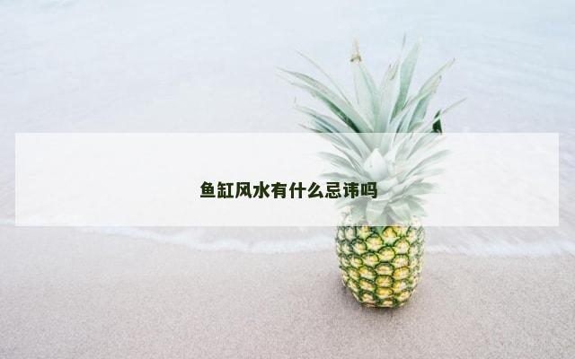 鱼缸风水有什么忌讳吗