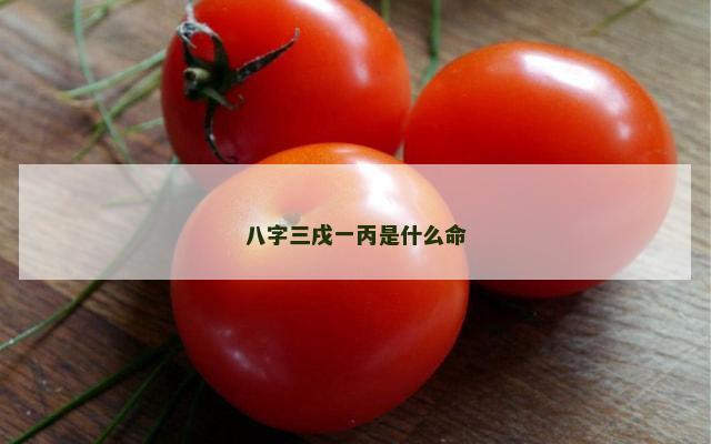 八字三戌一丙是什么命