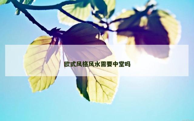 欧式风格风水需要中堂吗