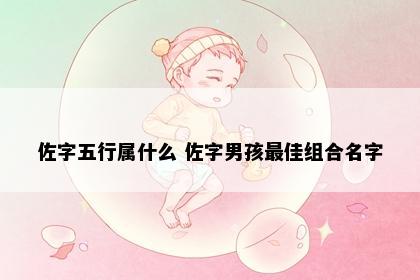 佐字五行属什么 佐字男孩最佳组合名字