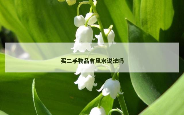 买二手物品有风水说法吗