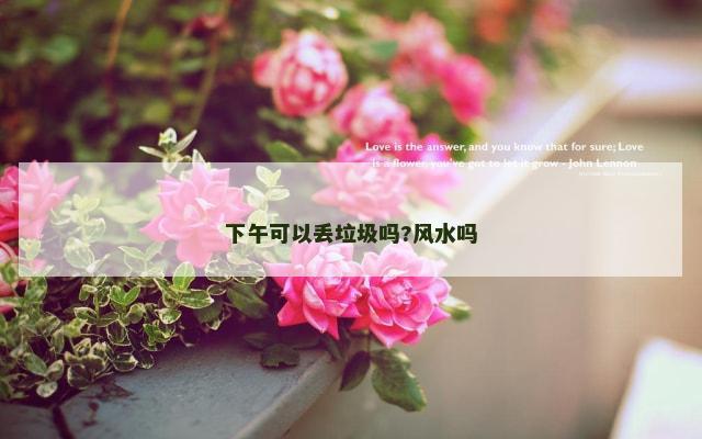 下午可以丢垃圾吗?风水吗