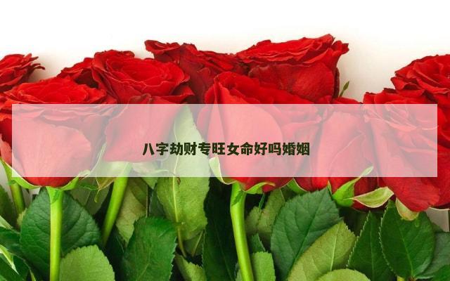 八字劫财专旺女命好吗婚姻