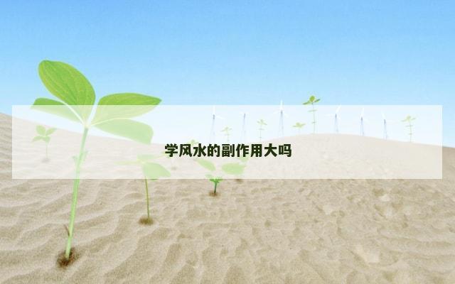 学风水的副作用大吗