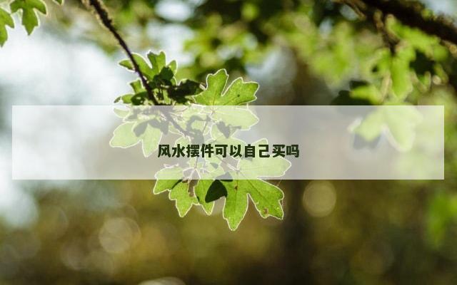 风水摆件可以自己买吗