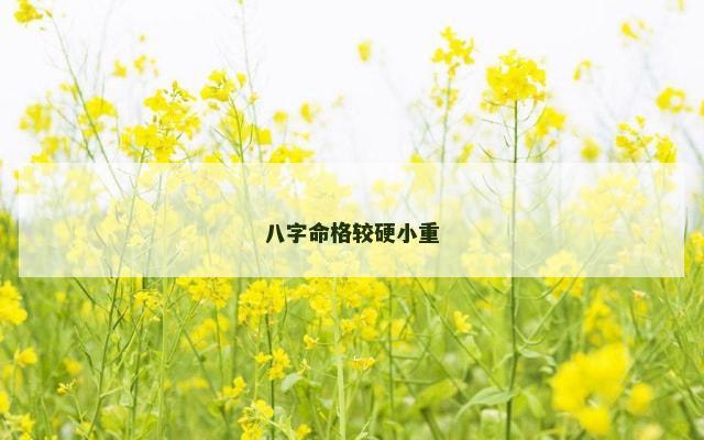 八字命格较硬小重