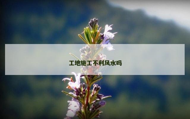 工地施工不利风水吗