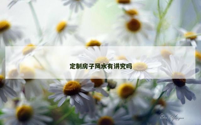 定制房子风水有讲究吗