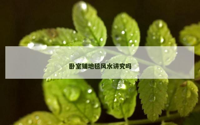 卧室铺地毯风水讲究吗