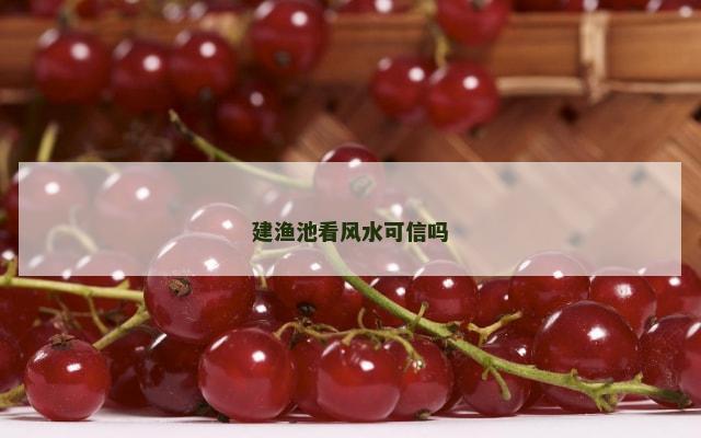 建渔池看风水可信吗