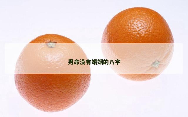 男命没有婚姻的八字