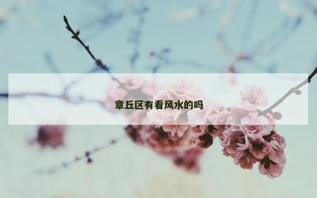 章丘区有看风水的吗